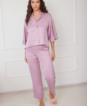 Costum-pantaloni M23580 Pudra