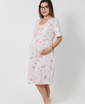 Camasa T4100/2 Pudra-print iepuras