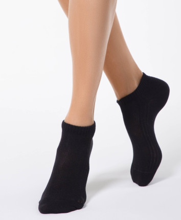 sosete scurte din bumbac CONTE CLASSIC 7C-34 016 Negru