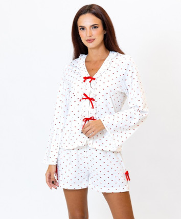 Costum sorti T23701 Ivory-print inimi