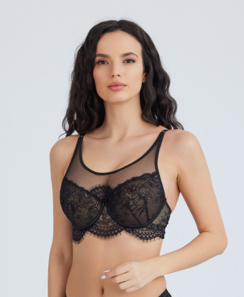 Sutien 9032/1 Negru-bej