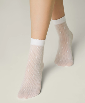 Sosete copii MONA 24C-176 Bianco