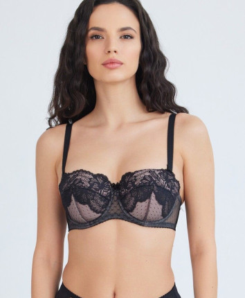 Sutien 9057 Negru-pudra