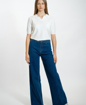 Pantaloni denim dame 1011 Albastru