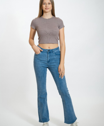 Pantaloni denim dame 1012 Albastru