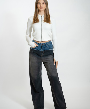 Pantaloni denim dame 1013 Albastru