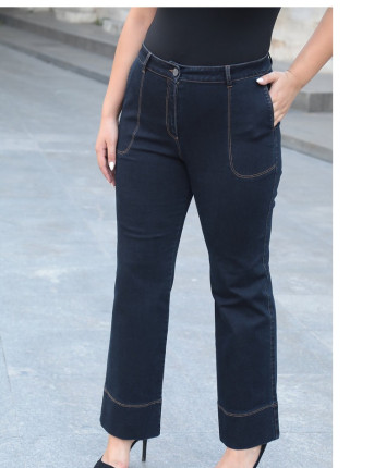 Pantaloni dame 1-91-7286 Albastru inchis