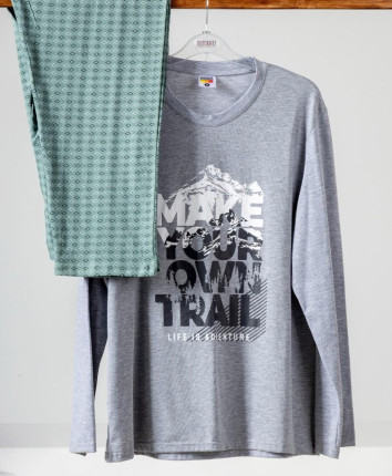 Pijama-pantaloni barbati 18900-2 Gri