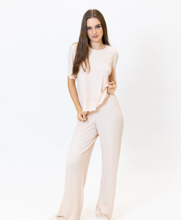 Tricou-pantaloni dame TK23649 Tea rose