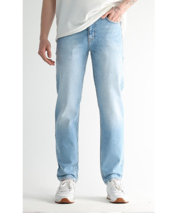 Pantaloni barbati denim 80448 Albastru deschis