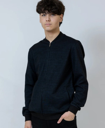 Cardigan barbati cu fermoar 1134 Negru