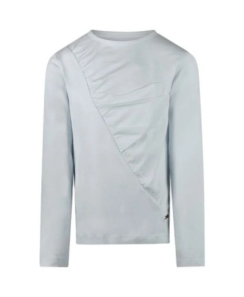 Tricou fete cu maneca lunga O56021-1 Albastru