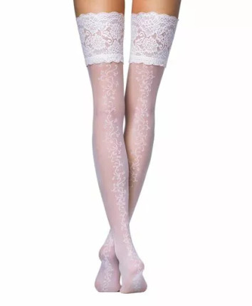 Ciorapi lung femei FANTASY GLORY Bianco