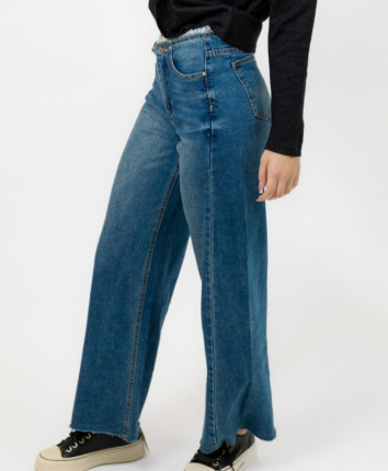 Pantaloni denim dame 1015 Albastru