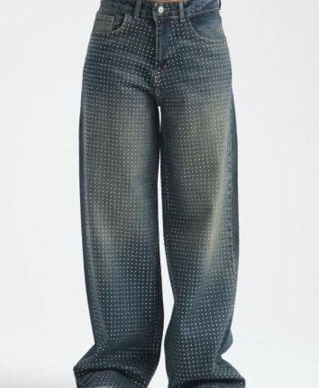 Pantaloni dame denim 52330 Albastru