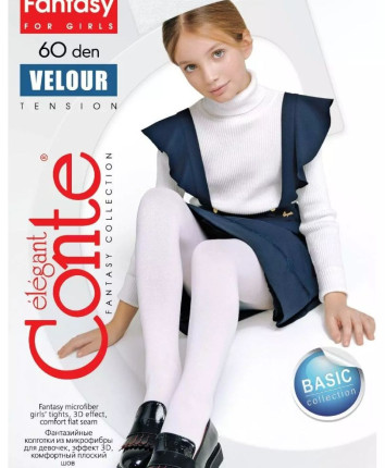 Colanti copii VELOUR 21C-113_60 Bianco