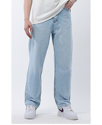 Pantaloni barbati denim 80450 Albastru deschis